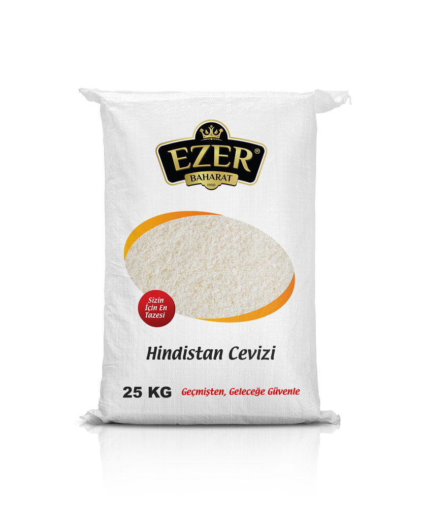 sand bag or white plastic canvas sack for rice or agriculture pr Ezer Hindistan Cevizi 25 kg - Görsel 1