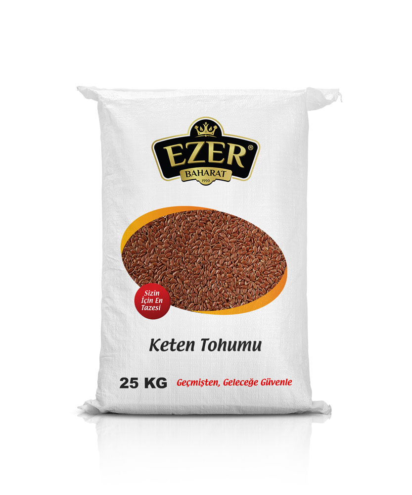 sand bag or white plastic canvas sack for rice or agriculture pr Ezer Keten Tohumu 25 kg - Görsel 1