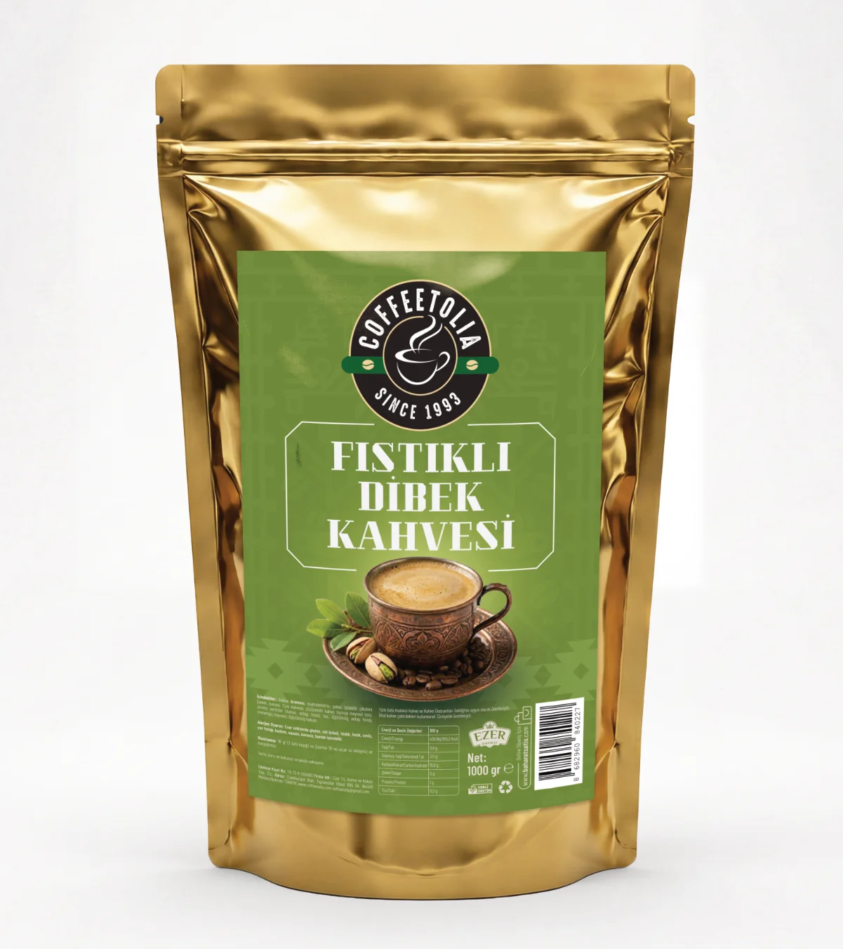 fistikli-dibek Coffeetolia Fıstıklı Dibek Kahvesi 1kg - Görsel 1